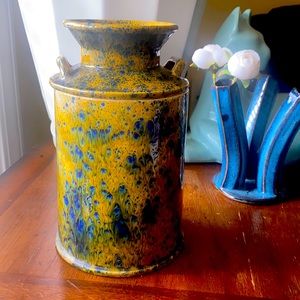 MCM PEACOCK GLAZE 9’ canister milk jug style